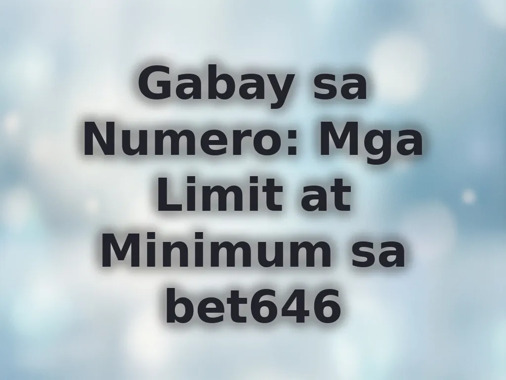 Mga Limit at Minimum